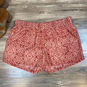PrAna‎ Pattern Pull on Shorts Women's XL Color Coral